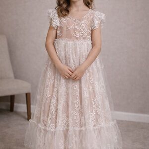 NWOT Elegant Lace Dress for Girls